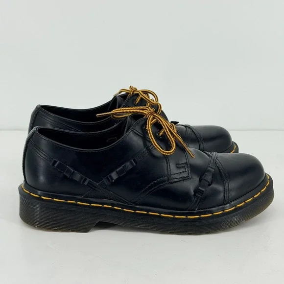 Dr. Martens 1461 Bow Oxford Shoe Women 7 Black Leather Low Top 3 Eye Lace Up